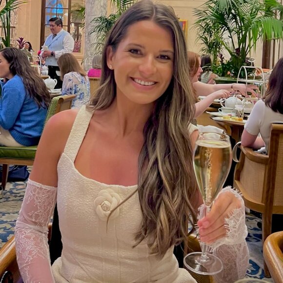 Cream Boucle Flower Mini Dress Heiress- Claudia Schiffer Sofia Richie Lookalike - Picture 6 of 16